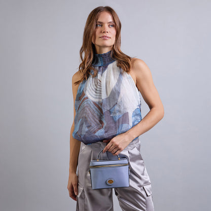 Bauletto in pelle con tracolla removibile