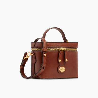 Bauletto in pelle con tracolla removibile