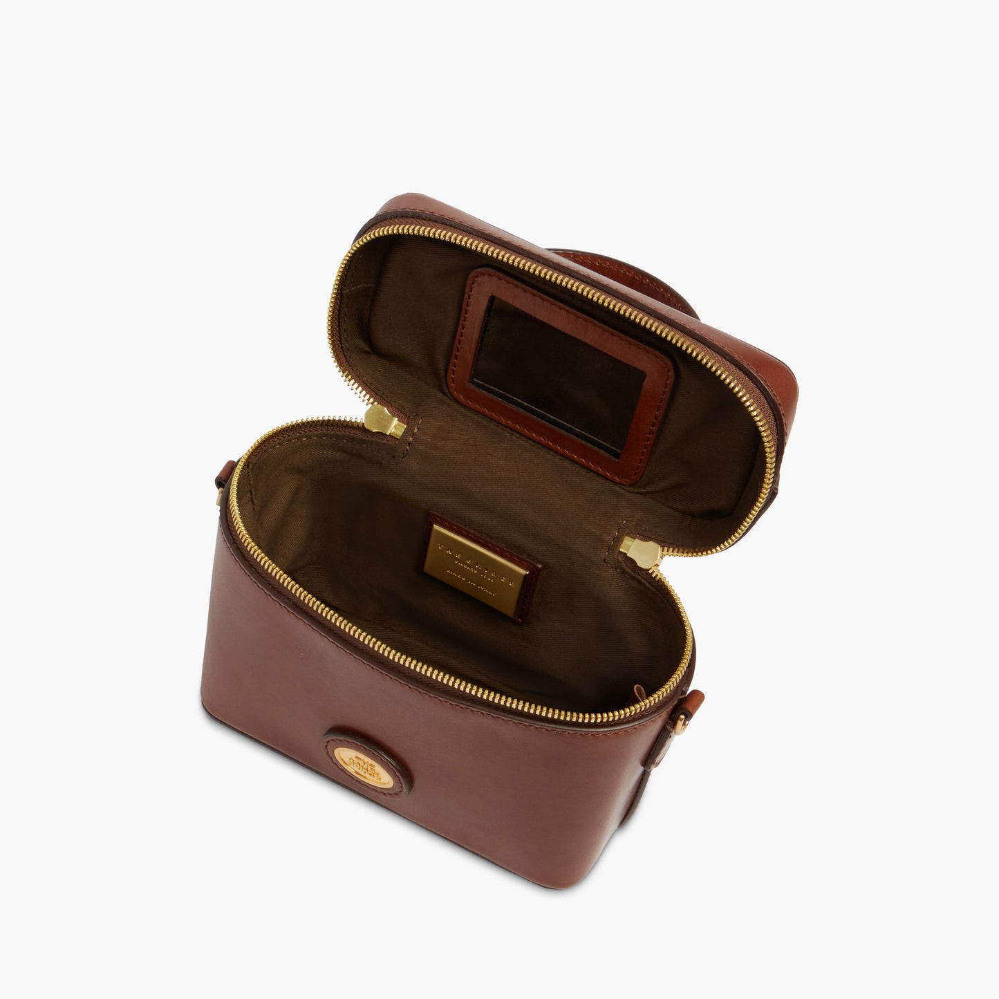 Bauletto in pelle con tracolla removibile