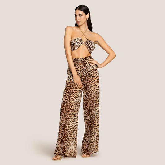 Pantalone maculato a palazzo