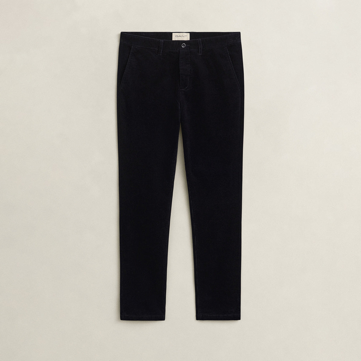 Pantaloni tasca chino in velluto a coste sottili