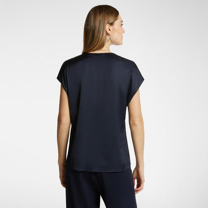 Blusa in raso con scollo a V