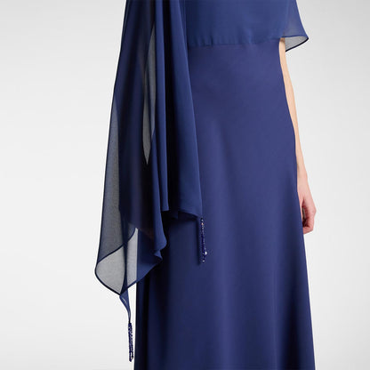 Abito lungo elegante con stola