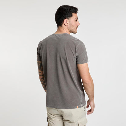 T-shirt in piqué stone wash