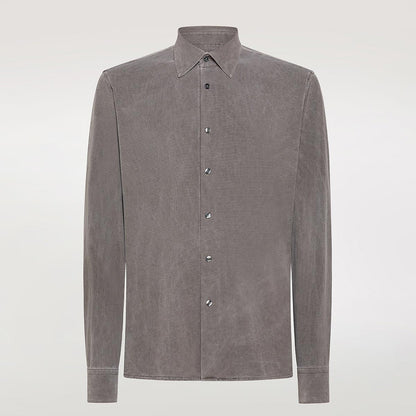 Camicia in piqué stone wash