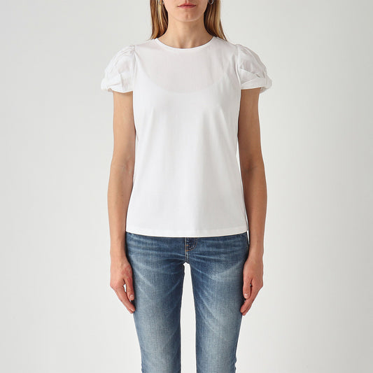 T-shirt in cotone maniche a palloncino