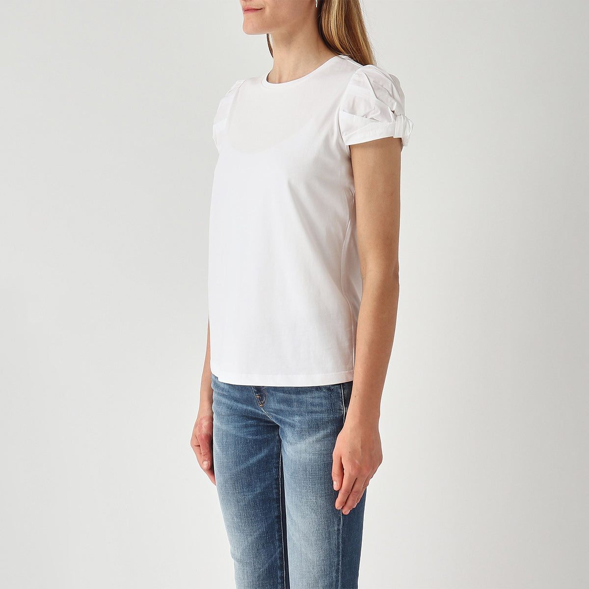 T-shirt in cotone maniche a palloncino