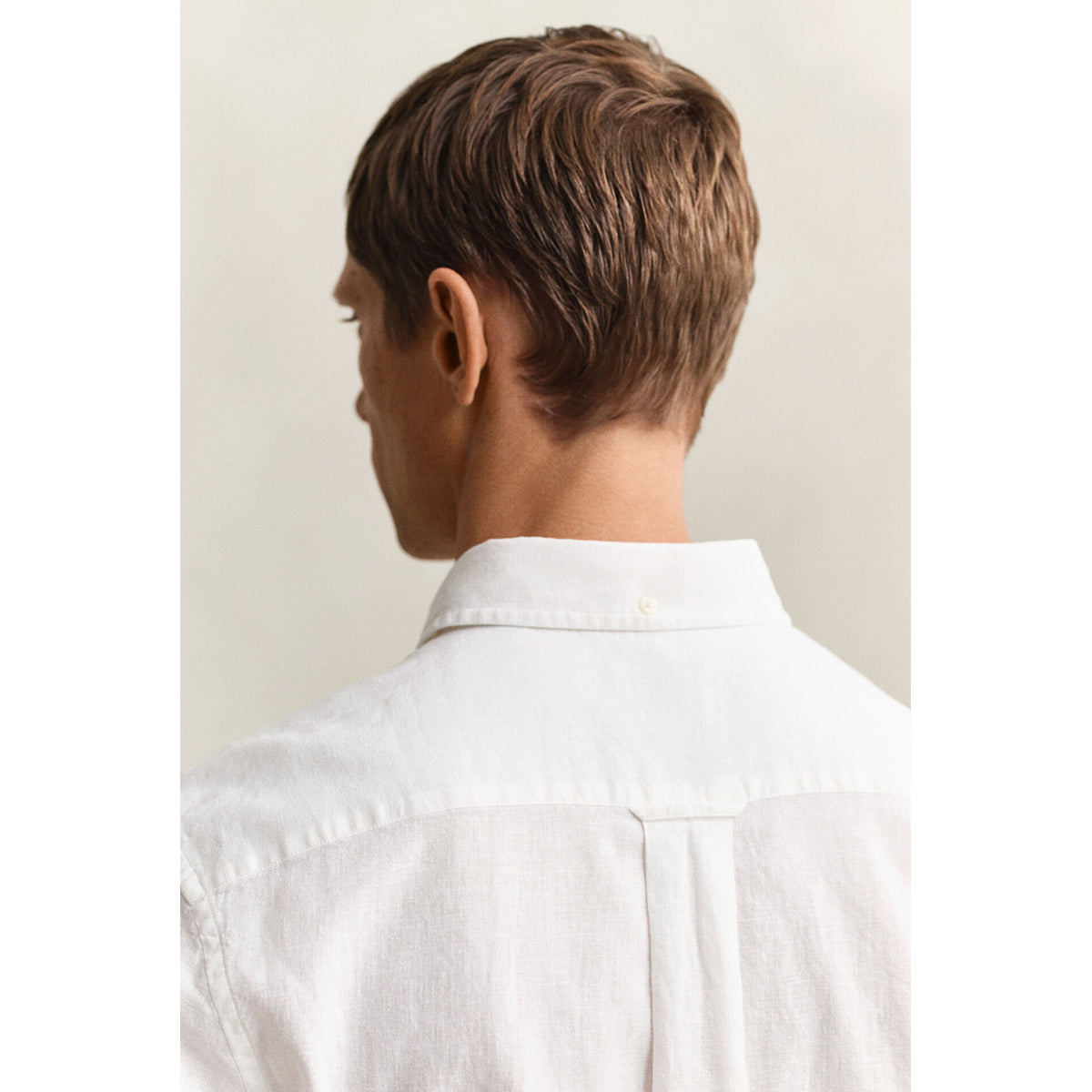 Camicia in misto lino bianca
