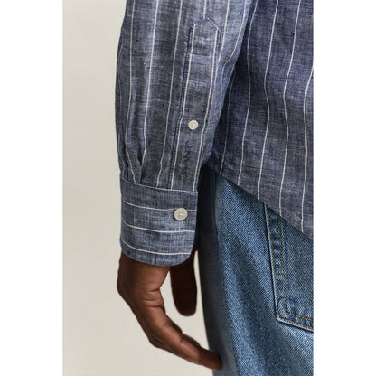 Camicia a righe in lino