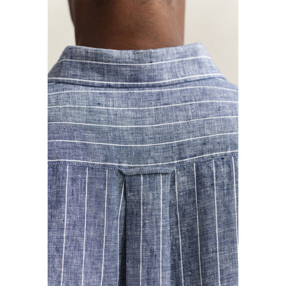 Camicia a righe in lino