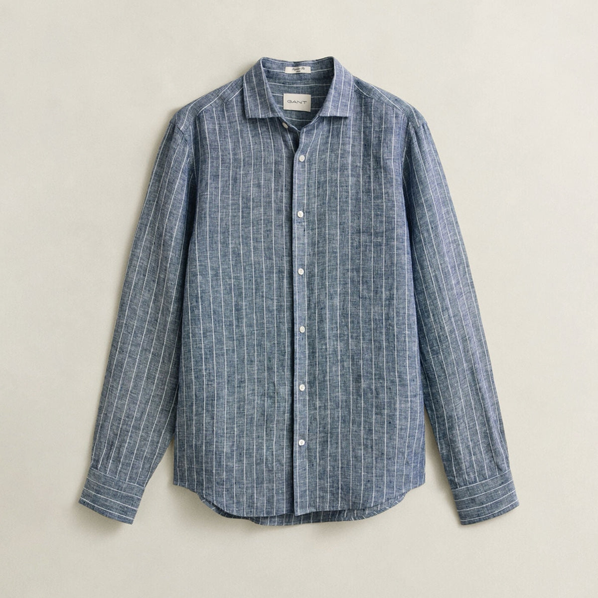 Camicia a righe in lino