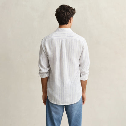 Camicia a righe in lino