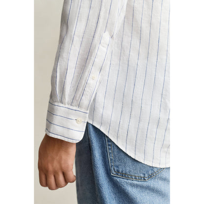 Camicia a righe in lino