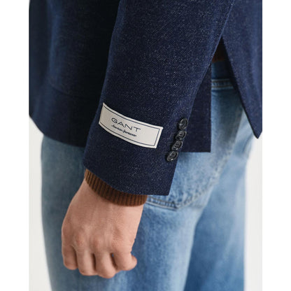 Blazer in jersey di lana e cotone