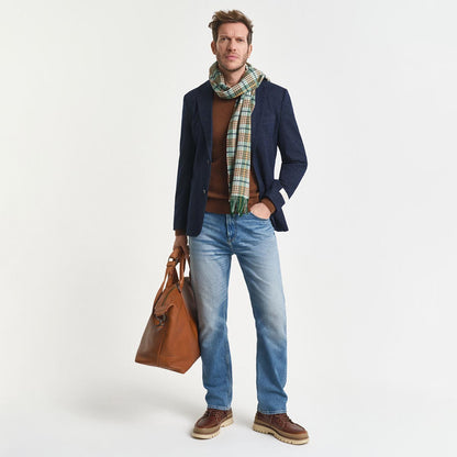 Blazer in jersey di lana e cotone