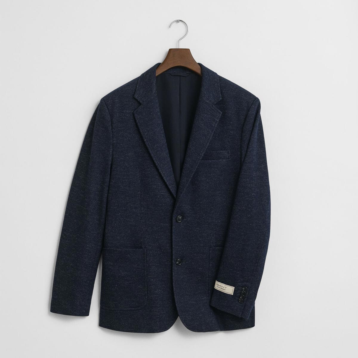 Blazer in jersey di lana e cotone