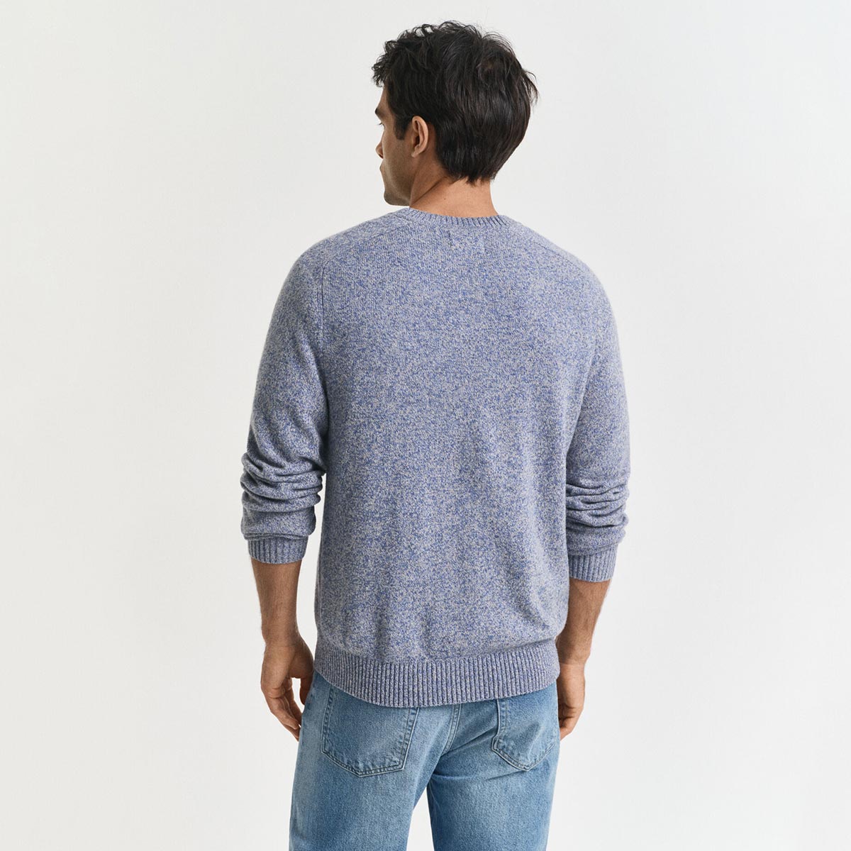 Maglia girocollo in misto lana mélange