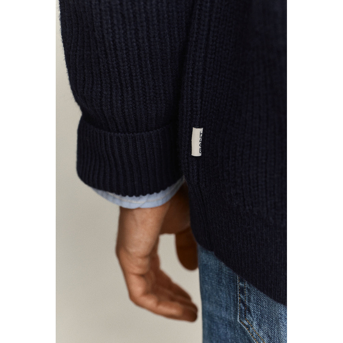 Cardigan con bottoni in misto lana a coste