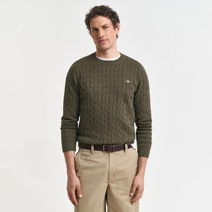 Maglione girocollo a treccia