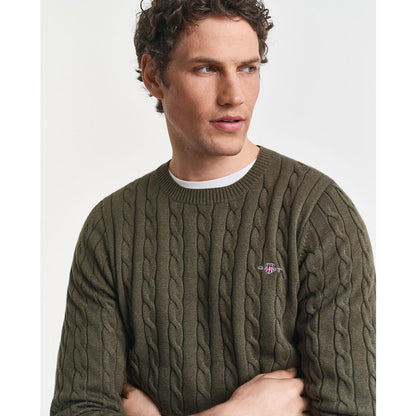 Maglione girocollo a treccia