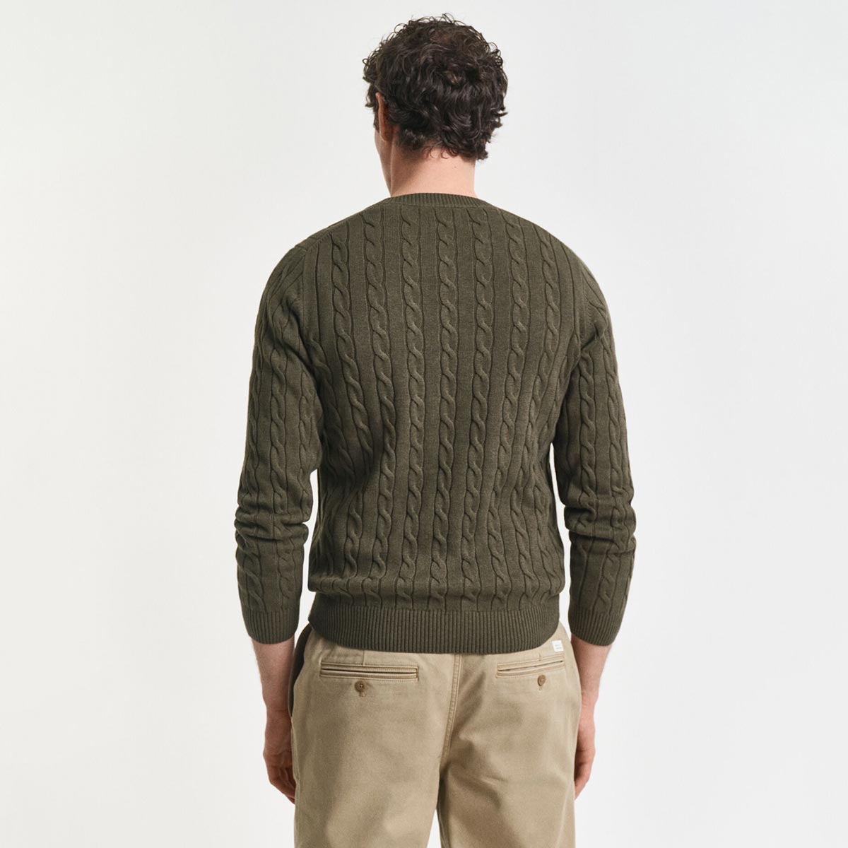 Maglione girocollo a treccia