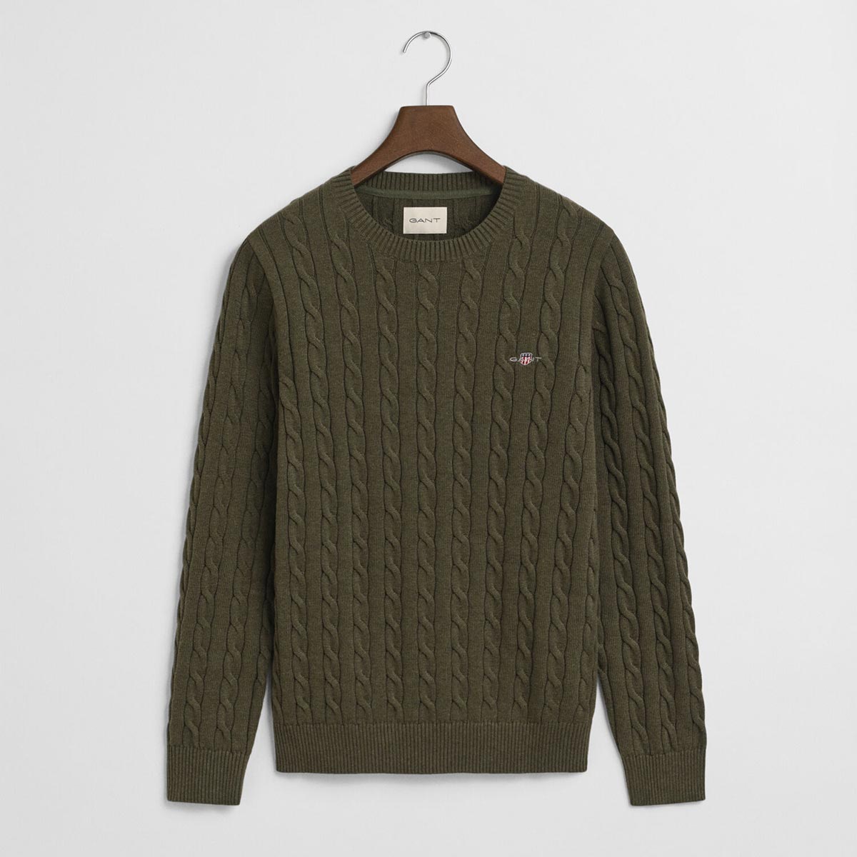 Maglione girocollo a treccia