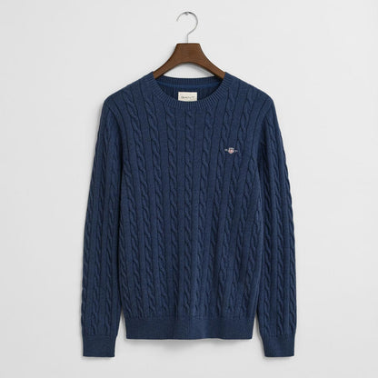 Maglione girocollo a treccia