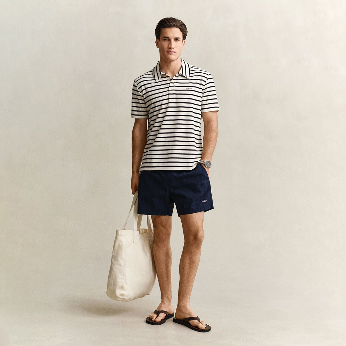 Boxer da mare goffrato blu