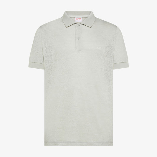 Polo grigia in lino