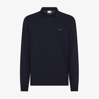 Polo manica lunga con toppa