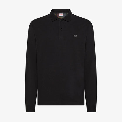 Polo manica lunga con toppa