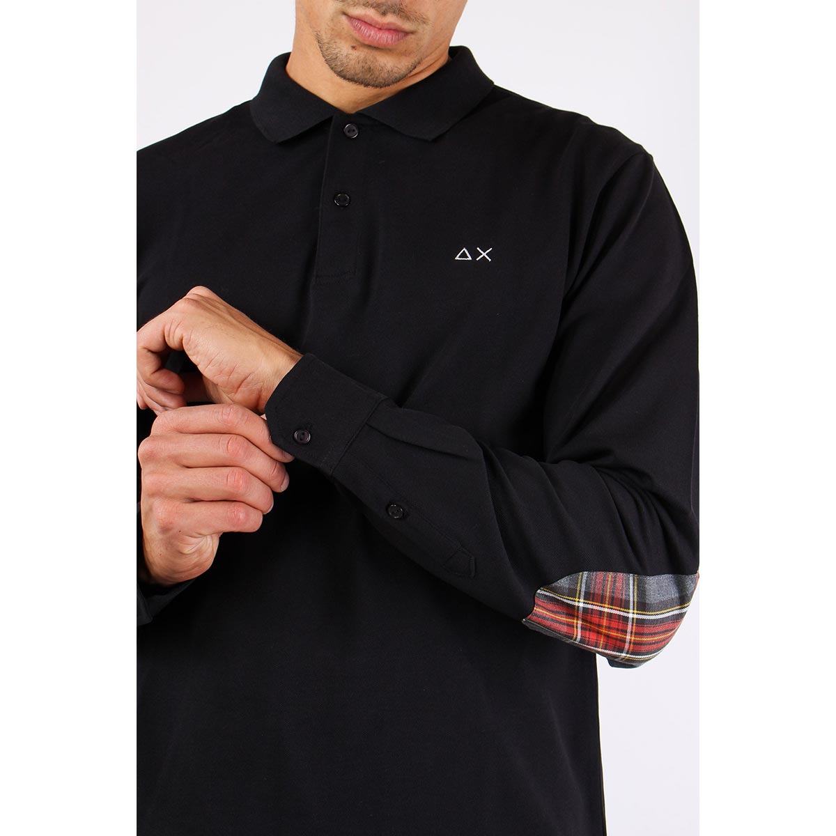 Polo manica lunga con toppa