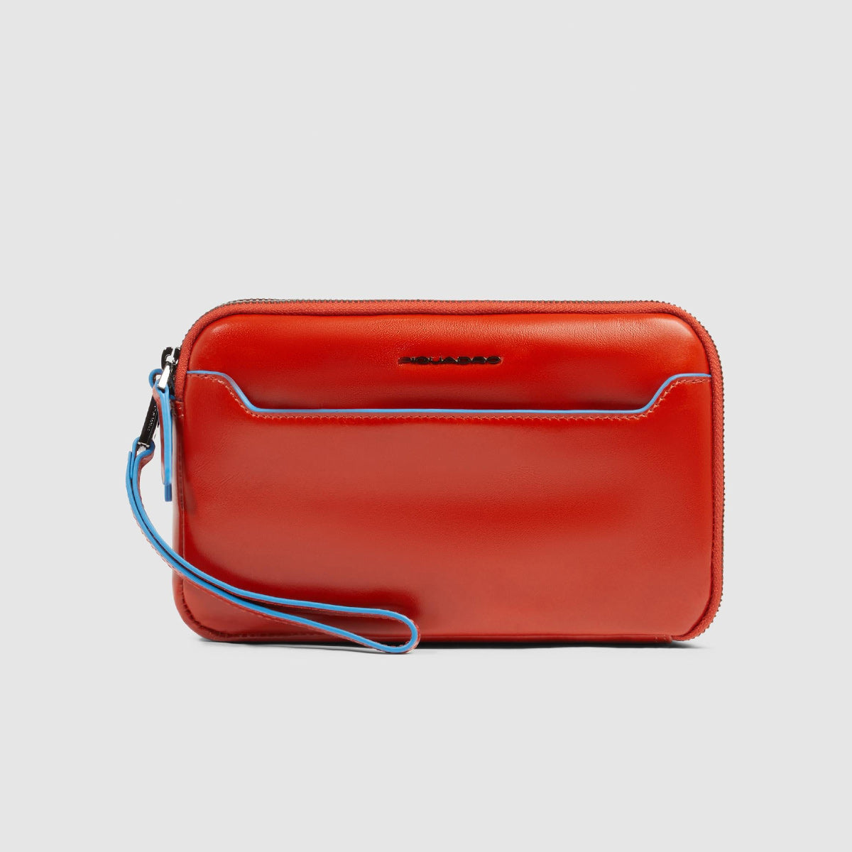 Pochette in pelle uomo con tre scomparti