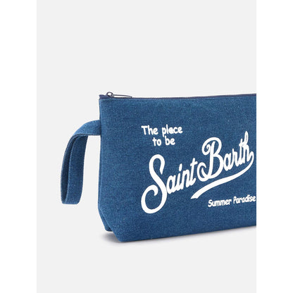 Pochette grande effetto denim