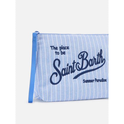 Pochette in cotone fantasia a righe