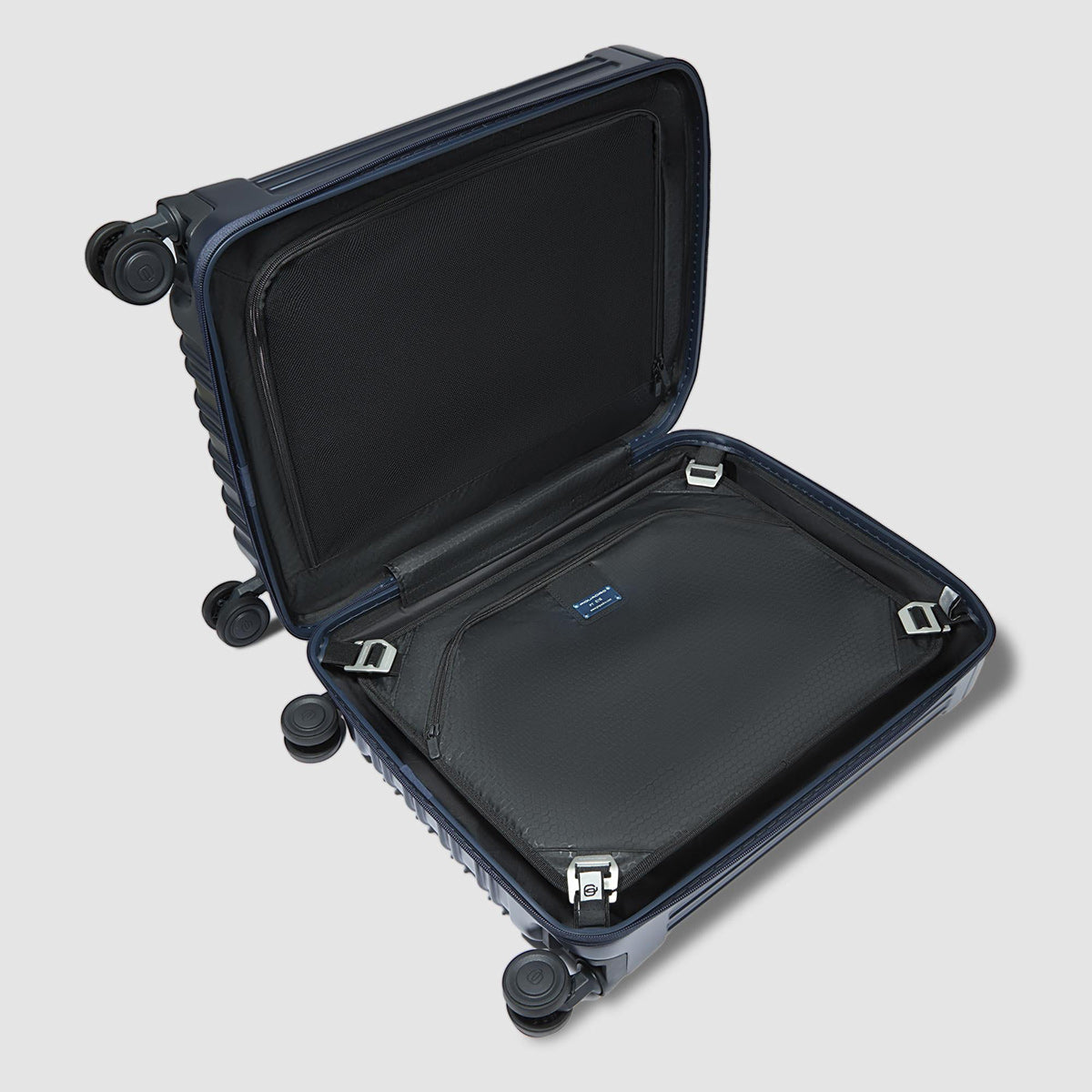 Valigia trolley da cabina rigido blu
