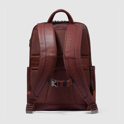 Zaino in pelle con porta pc 15.6" grande