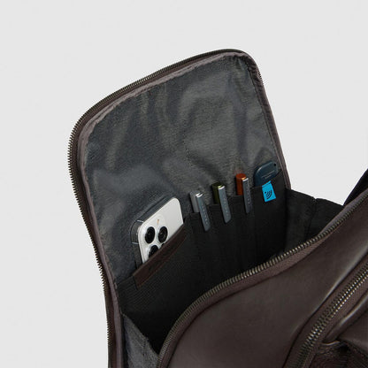 Zaino in pelle con porta pc 15.6" grande