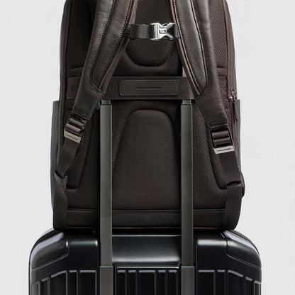Zaino in pelle con porta pc 15.6" grande