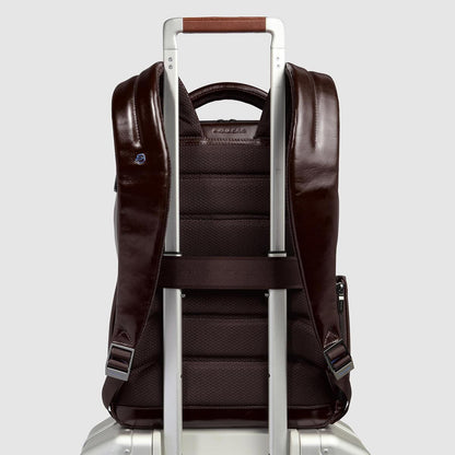 Zaino in pelle marrone con porta porta pc 14"
