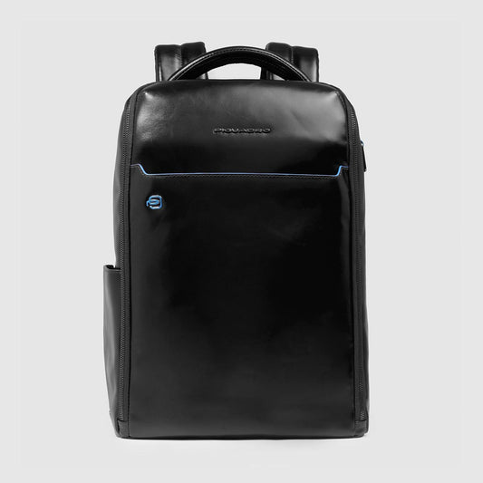 Zaino in pelle nero con porta porta pc 14"