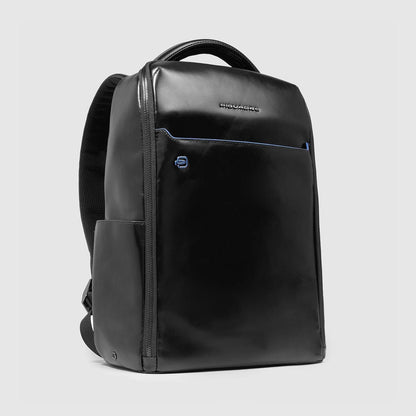 Zaino in pelle nero con porta porta pc 14"