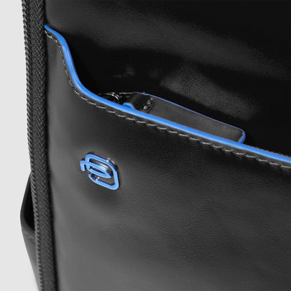 Zaino in pelle nero con porta porta pc 14"