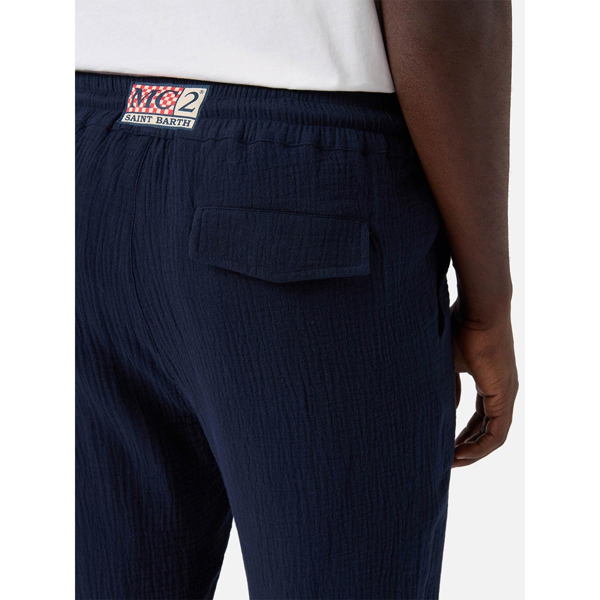 Pantalone garzato di puro cotone