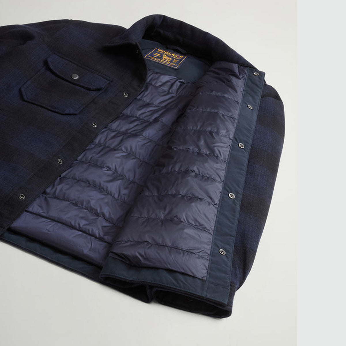 Giacca a camicia imbottita a quadri