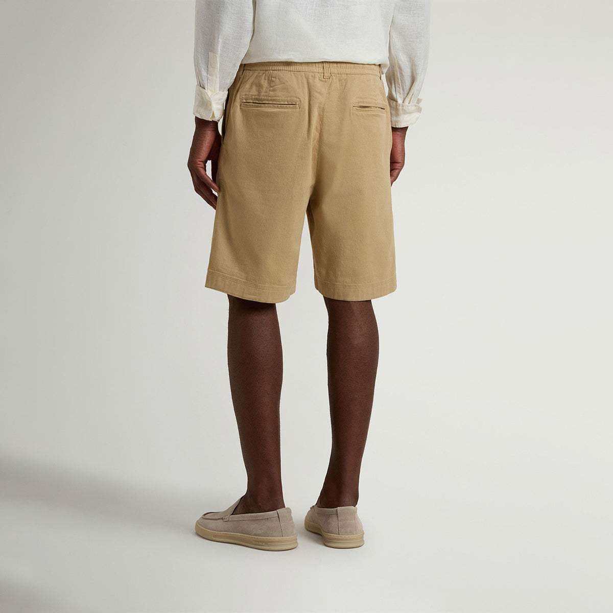 Bermuda in misto cotone e lino