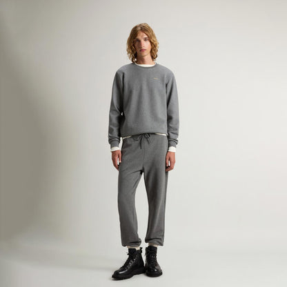 Pantaloni in misto cotone interlock