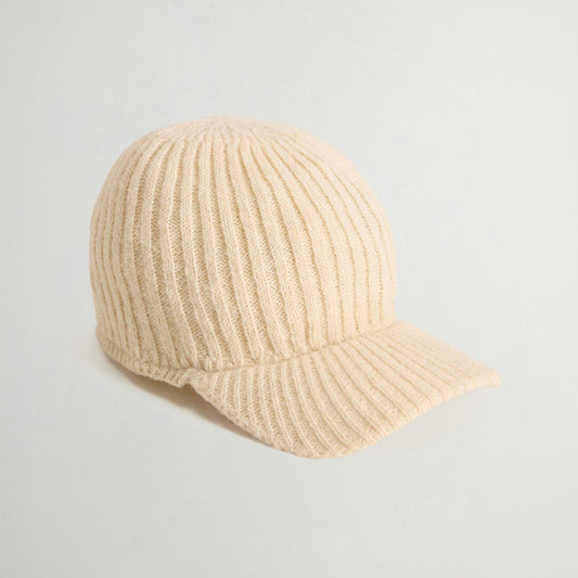 Cappellino con visiera in misto lana e alpaca