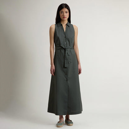 Vestito in popeline di puro cotone con cintura
