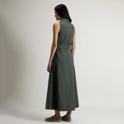 Vestito in popeline di puro cotone con cintura